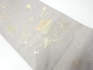アンティーク　紗 花唐草模様織出し袋帯（材料）
